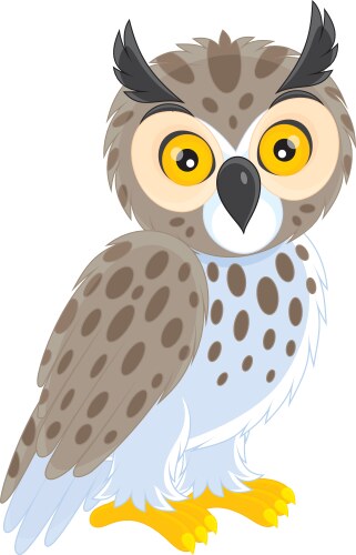 Night owl flying Royalty Free Vector Image - VectorStock