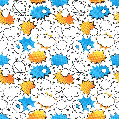 Comic Explosion Seamless Pattern – Royalty-Free Vector | VectorStock