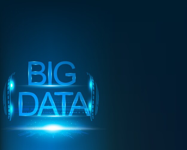 Big data concept and network connection system vector image