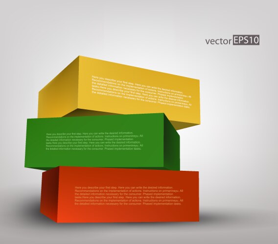Colorful Cubes 3d Royalty Free Vector Image Vectorstock