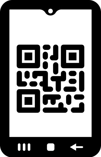 Code qr scan icon black version vector image