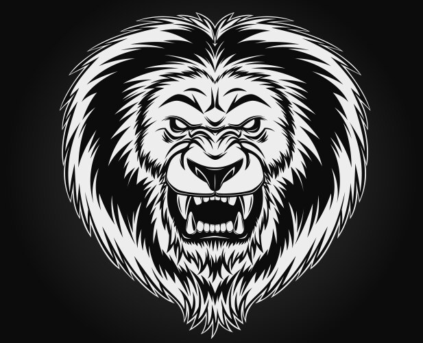 Powerful Lion Head vector image