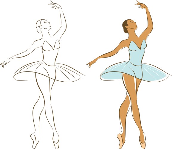 Woman dancing classic ballet vector image