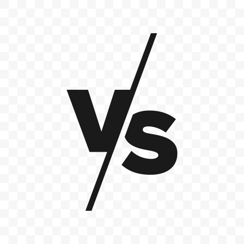 vs versus letters icon vector image