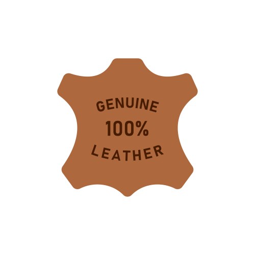 100 percent genuine leather logo icon vector image