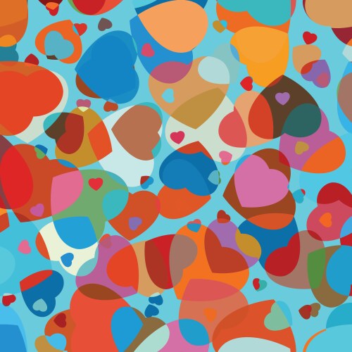 Red heart pattern Royalty Free Vector Image - VectorStock