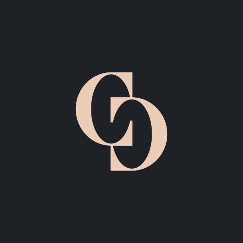 Monogram s letter logo circle shape frame endless Vector Image