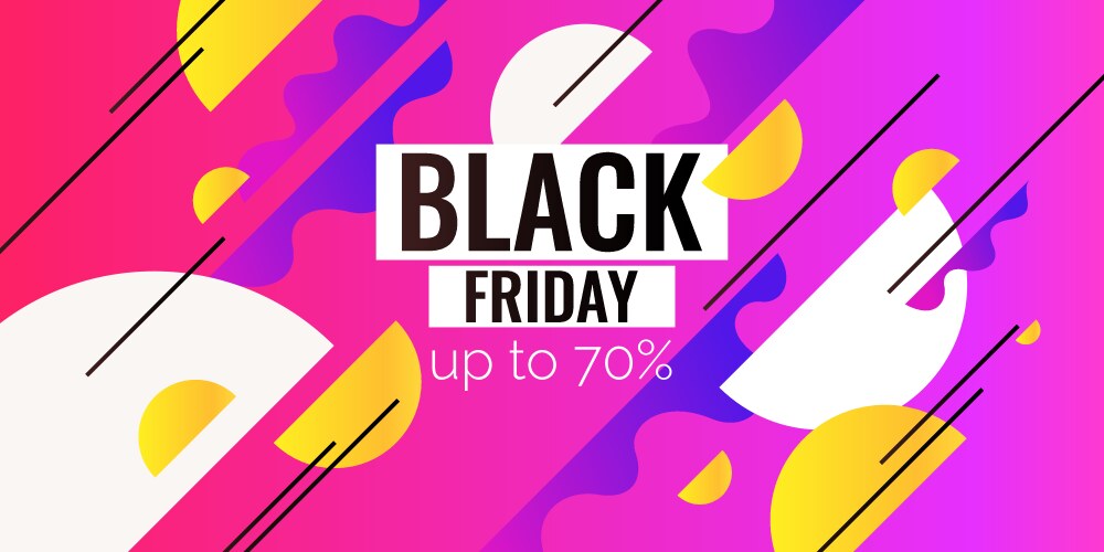 Black friday big sales trendy modern poster vector image