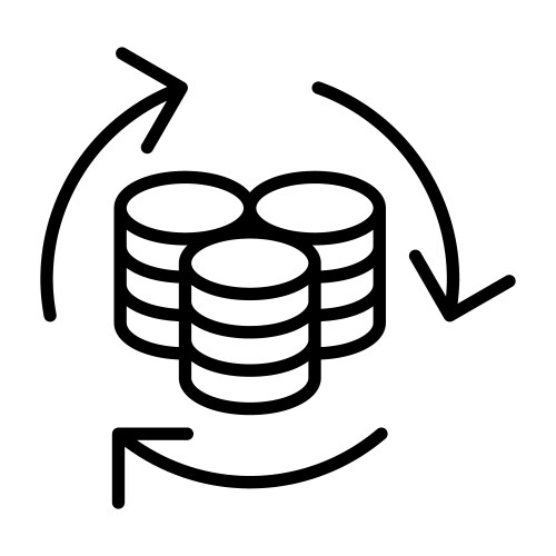 Database icon in thin line style graphic design vector image