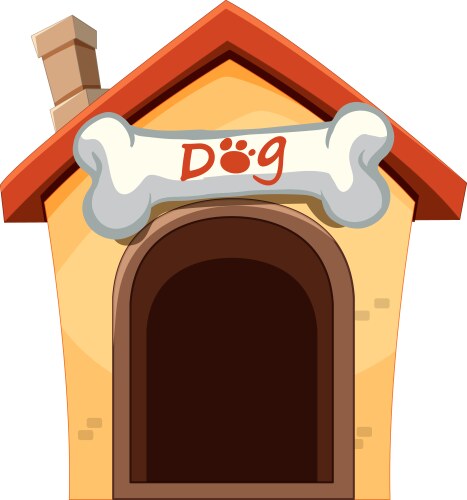 a cute doghouse vector