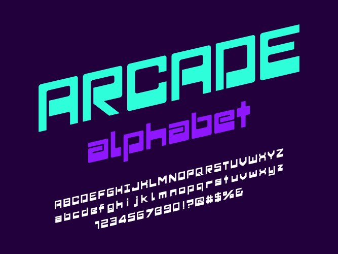 retro font vector image