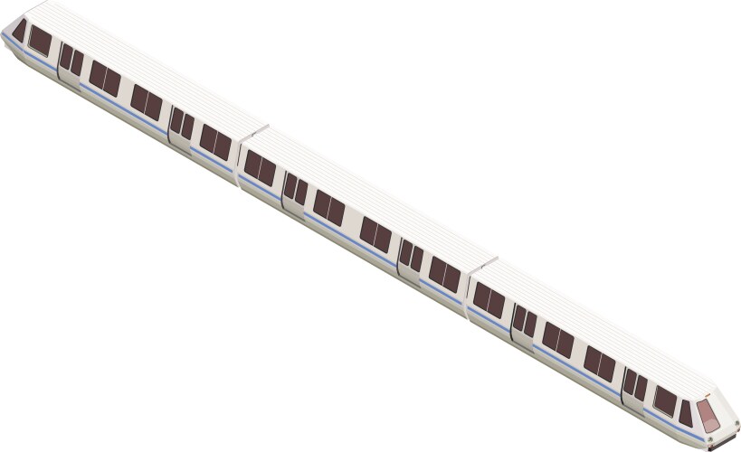 Monorail train sky isometric Royalty Free Vector Image