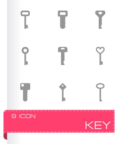 Keys and padlocks icon set Royalty Free Vector Image