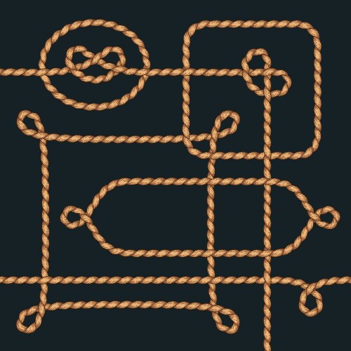 Rustic Rope Frame Royalty Free Vector Image - VectorStock