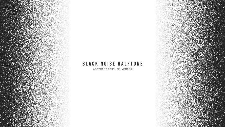 Black noise stippled halftone gradient border vector image