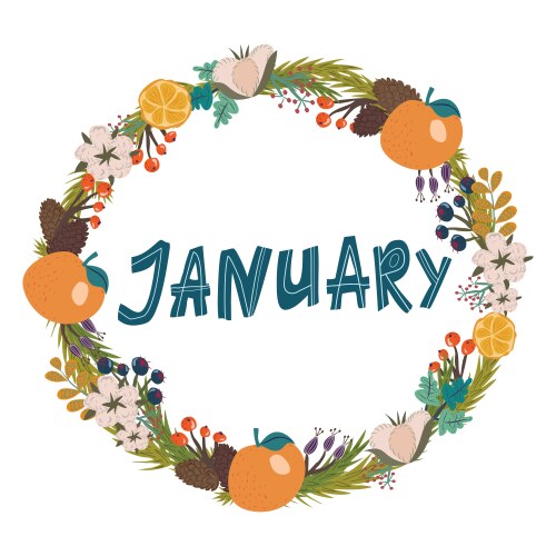 January lettering Vector Images & Graphics for Commercial Use | VectorStock