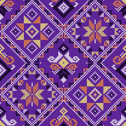 filipino traditional yakan tapestry pattern vector