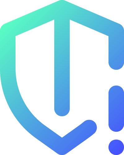 Security threat pixel perfect gradient linear ui vector image