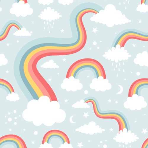 Hand drawing rainbow Royalty Free Vector Image