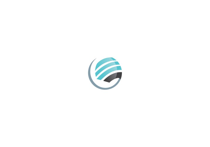 Globe sphere abstract logo Royalty Free Vector Image