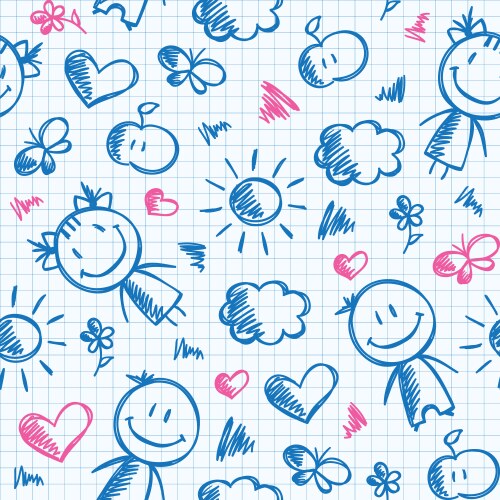 Kid Like Pattern Kid pattern Royalty Free Vector Image - VectorStock