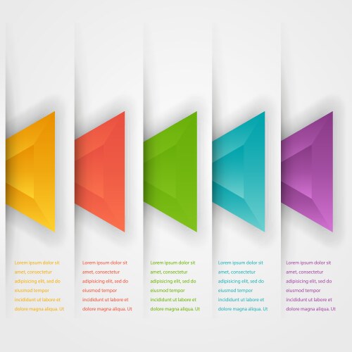 Abstract triangles template object web vector image