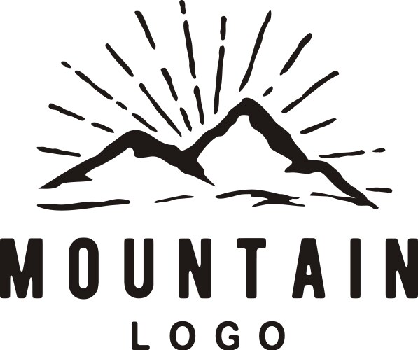 Mountain Adventure Logo Vector Image