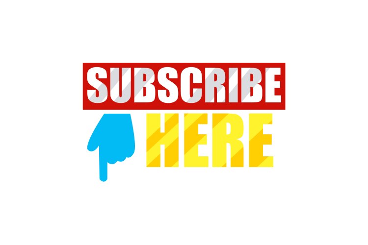 Subscribe social media flat sticker design Vector Image