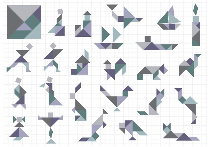 Bird Tangram Vector Images (over 140)