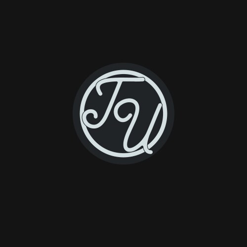 Initial letter tu monogram logo with simple Vector Image