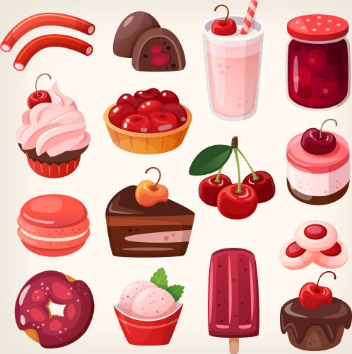 Desserts Royalty Free Vector Image - VectorStock