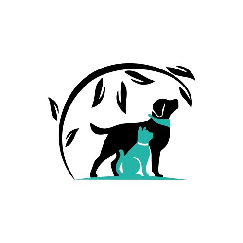 Dog and cat logo stocklogo design Vector Image