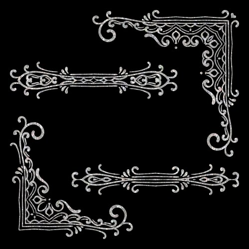 Vintage frames scroll elements and borders Vector Image