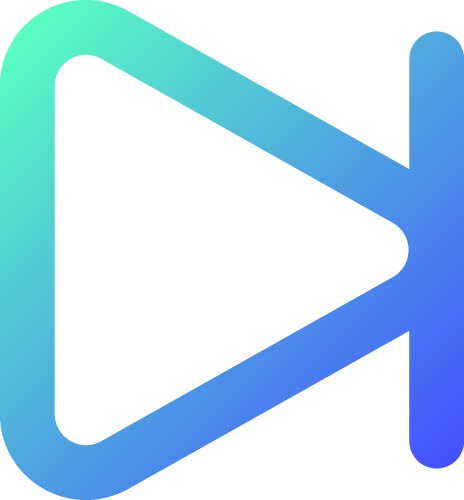 Skip next button pixel perfect gradient linear ui vektorbild
