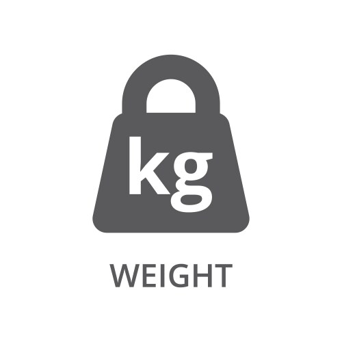 kg weight black icon vector image