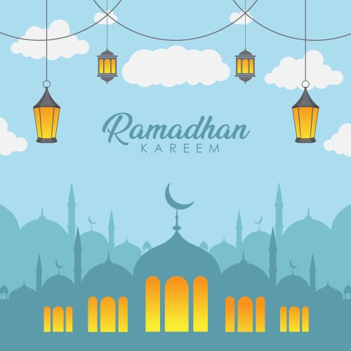 stock ramadhan kareem background vector image