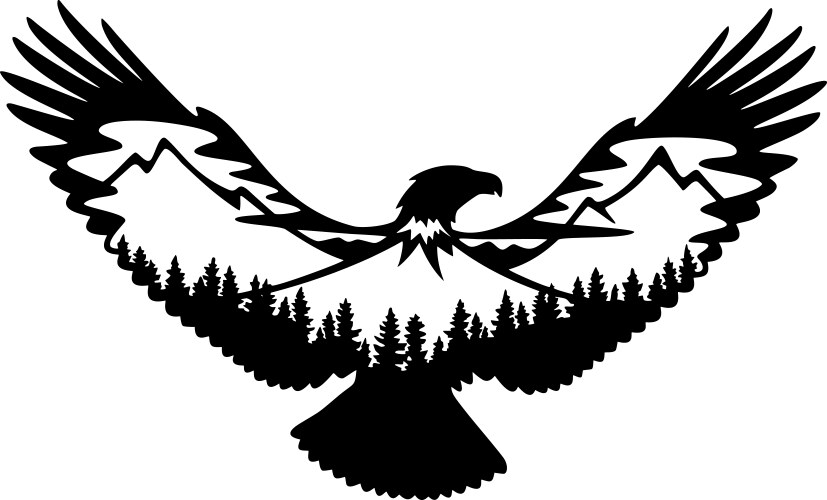 Eagle Silhouette - Freedom & Flight Vector Image