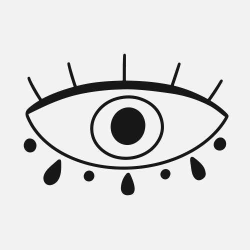 Eye doodle logo design element Vector Image
