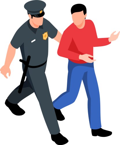 Isometric policeman Royalty Free Vector Image - VectorStock