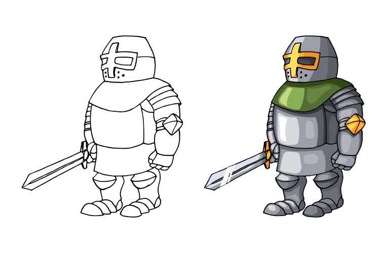 Confident Medieval Knight Vector Image