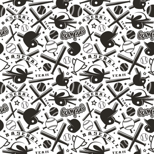 Baseball seamless pattern Royalty Free Vector Image