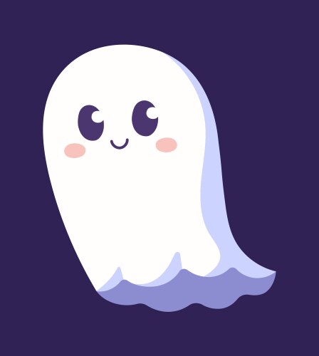 Cute joyful ghost Royalty Free Vector Image - VectorStock