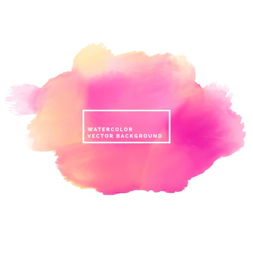 Watercolor Brush Stroke Pink Paint Splash Vector Image