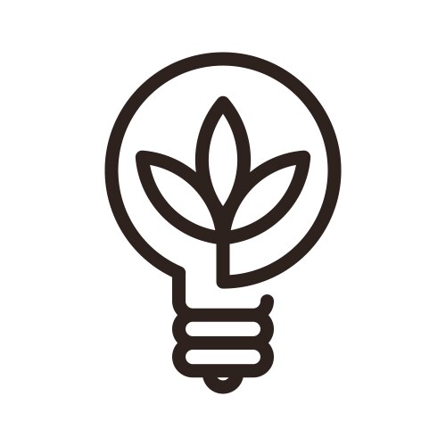 plant inside lightbulb concept of green energy vector image