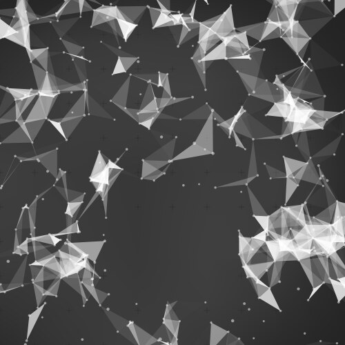 Abstract monochrome mesh background vector image