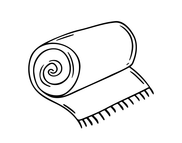 Folded blanket or towel cozy warm Vector Image