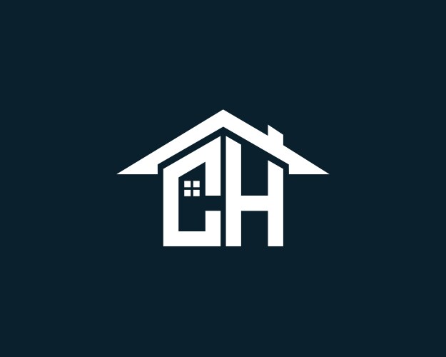 CH Home Logo - Creative Real Estate Icon Vector Image