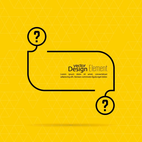 Question mark blank template Royalty Free Vector Image