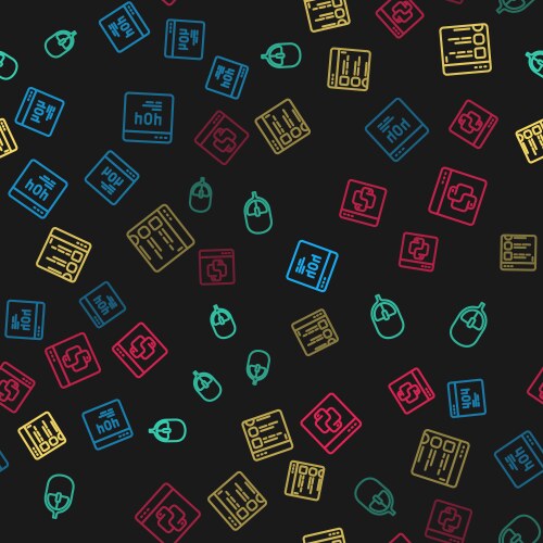 Set line page with a 404 error computer mouse vector image