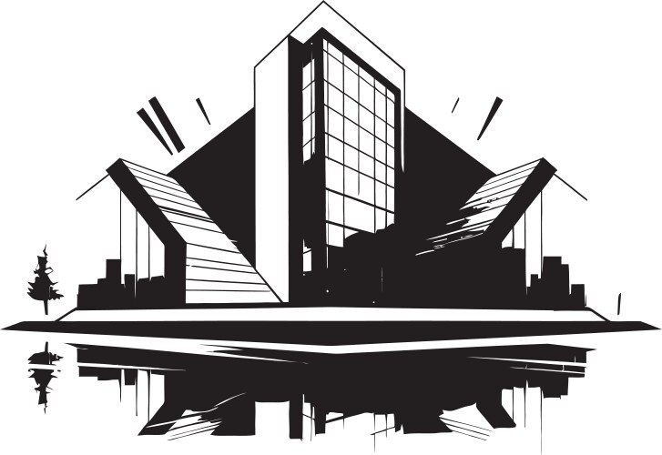 Ink impact contemporary black structure graphic Vector Image